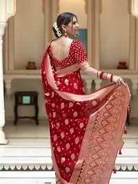 Stylish Silk Blend Saree with Blouse piece for Women-thumb2