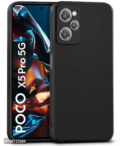 NewStatus Back Cover for Poco X5 Pro 5G Black Grip Case Pack of 1-thumb0