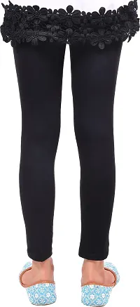 Vanghee Cotton Blend Casual Solid Regular Fit Legging for Girls (Pack of 3)-thumb1