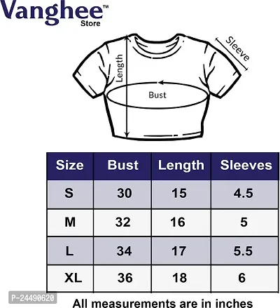 Vanghee Cotton Blend Graphic Print Half Sleeve Regular Fit Casual Crop Top for Women  Girls (Combo Pack)-thumb5