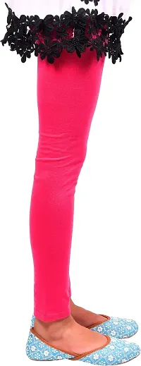 Vanghee Cotton Blend Casual Solid Regular Fit Legging for Girls (Pack of 3)-thumb4