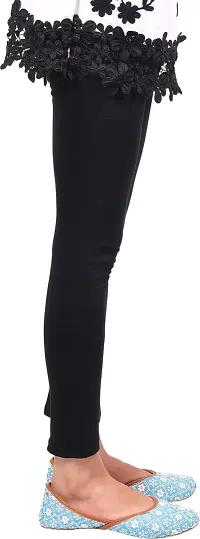 Vanghee Cotton Blend Casual Solid Regular Fit Legging for Girls (Pack of 3)-thumb3