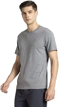 Vanghee Pure Cotton Casual Solid Half Sleeves Round Neck T-Shirt for Men (Pack of 2)-thumb2