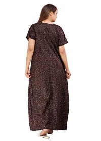 Stylish Black Cotton Blend Printed Nighty For Women-thumb2