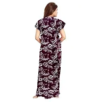 Stylish Black Cotton Blend Printed Nighty For Women-thumb1