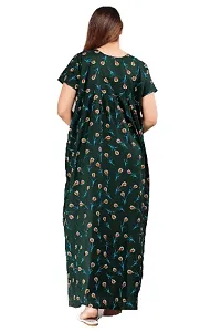 Stylish Green Cotton Blend Printed Nighty For Women-thumb2