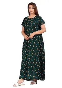 Stylish Green Cotton Blend Printed Nighty For Women-thumb1