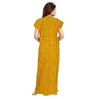 Stylish Yellow Cotton Blend Printed Nighty For Women-thumb1