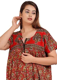 Stylish Orange Cotton Blend Printed Nighty For Women-thumb1