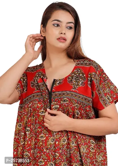 Stylish Orange Cotton Blend Printed Nighty For Women-thumb2