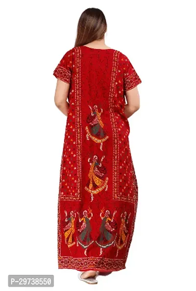 Stylish Orange Cotton Blend Printed Nighty For Women-thumb3