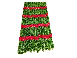 AFARZA; CHOICE GOOD FEEL GOOD Artificial Flower Garland Toran (Green Pink, 2 Pieces)-thumb1