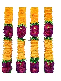 afarza Home Decor Artificial Flower Garland toran latkan for Door Decoration Main gate Wall Hanging Diwali Size 2.5 ft (Purple Mango, 12 Strings)-thumb1