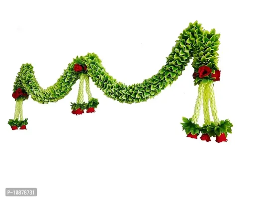 AFARZA; CHOICE GOOD FEEL GOOD. Artificial Flower Toran Garland for Home Doorway Decoration Hanging, Multicolour, Plastic-thumb2