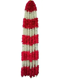 AFARZA; CHOICE GOOD FEEL GOOD Artificial Mogra Jasmine Flower Toran Garland String for Home Door Decoration (White Pink , Size 5 feet) - Pack of 4-thumb1