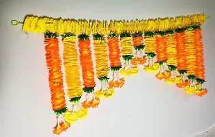 AFARZA; CHOICE GOOD FEEL GOOD Artificial Flower Toran Garland Door Hanging for Home Door Decoration Diwali (Orange Yellow)-thumb3