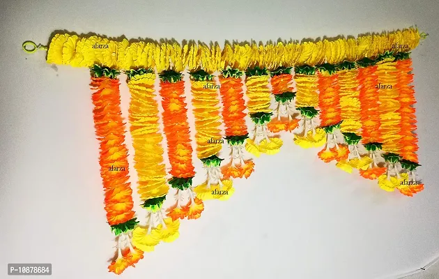 AFARZA; CHOICE GOOD FEEL GOOD Artificial Flower Toran Garland Door Hanging for Home Door Decoration Diwali (Orange Yellow)-thumb4