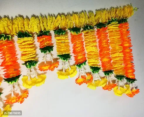 AFARZA; CHOICE GOOD FEEL GOOD Artificial Flower Toran Garland (Orange, Yellow)-thumb3