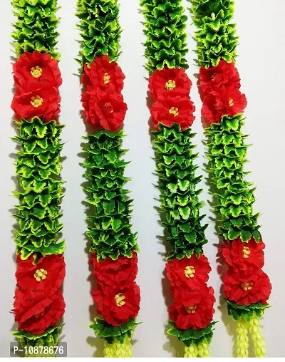 AFARZA; CHOICE GOOD FEEL GOOD Artificial Flower Garland Toran Latkan Wall Hanging for Door Home Decor (2.5 ft) - Pack of 4 Strings-thumb3