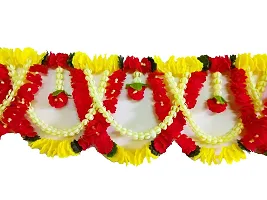 AFARZA; CHOICE GOOD FEEL GOOD Artificial Flower Garland Toran for Door Home Decoration (Multicolour, 1 Piece)-thumb1