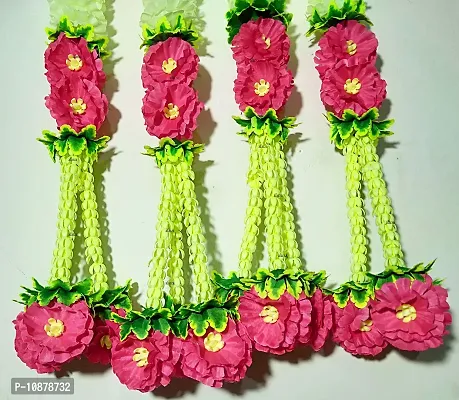 afarza Home Decor Artificial Flower Garland toran latkan for Door Decoration Main gate Wall Hanging Diwali Pack of 4 Strings Size 2.5 ft (Pink Cream)-thumb3