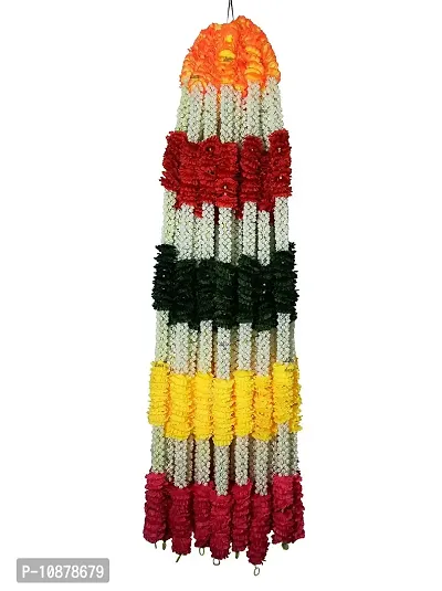 AFARZA; CHOICE GOOD FEEL GOOD Artificial Mogra Jasmine Flower Toran Garland String for Home Door Decoration (White , Size 5 feet ) - Pack of 4-thumb3