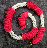 AFARZA; CHOICE GOOD FEEL GOOD Artificial Mogra Jasmine Flower Toran Garland String for Home Door Decoration (White Pink , Size 5 feet) - Pack of 4-thumb2