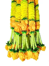 afarza Home Decor Artificial Flower Garland toran latkan for Door Decoration Main gate Wall Hanging Diwali Size 2.5 ft (Mango Yellow, 4 Strings)-thumb2