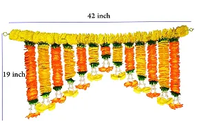 AFARZA; CHOICE GOOD FEEL GOOD Artificial Flower Toran Garland (Orange, Yellow)-thumb3