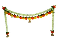 AFARZA; CHOICE GOOD FEEL GOOD Artificial Flowers Toran Garlands Bandhanwar Door Hanging Home Decoration (Multicolour, 1 Piece,40 x 22 inch)-thumb1