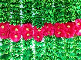 AFARZA; CHOICE GOOD FEEL GOOD Artificial Flower Garland Toran (Green Pink, 2 Pieces)-thumb4