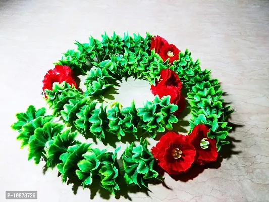 AFARZA; CHOICE GOOD FEEL GOOD Artificial Flower Toran Garland Ladi Wall Hanging (Green, 2 Pieces)-thumb4