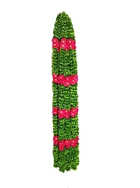 AFARZA Artificial Flower toran Garland Lady Wall Hanging for Home Door Decoration, for Main Door Hanging Pack of 4 Strings Size 5ft (Green Pink)-thumb1