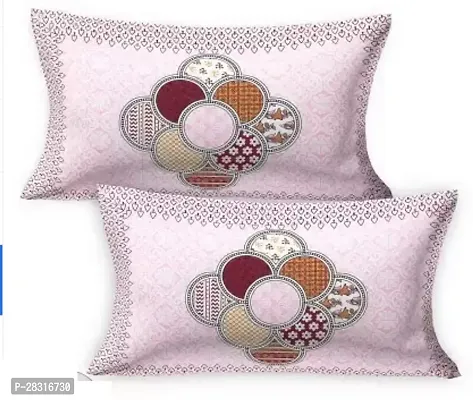 PARNAV CREATIONS Cotton  Jaipuri Prints Flat Bedsheet  (Pack of 1, Pink)-thumb2
