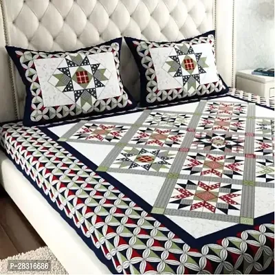 PARNAV CREATIONS feather  Printed Flat Bedsheet  pack of 1-thumb0