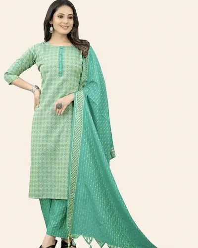 Kurta Pant With Dupatta Set For Women