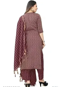 Cotton Kurta Pant With Dupatta Set For Women-thumb1