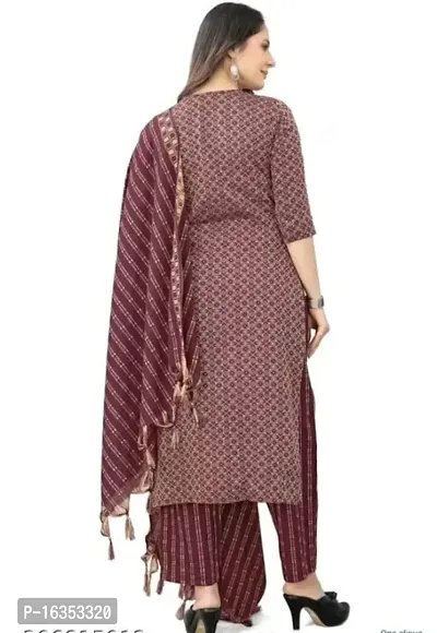 Cotton Kurta Pant With Dupatta Set For Women-thumb2