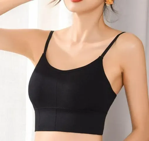 Solid Lightly Padded Bralette/Sports Bra For Women And Girls - Pack Of 2