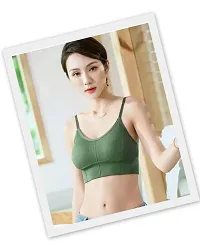 Multicoloured Cotton Blend Solid Bras For Women-thumb3