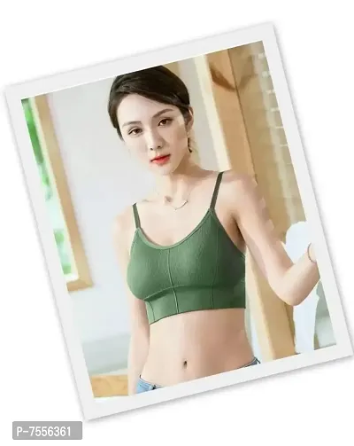Multicoloured Cotton Blend Solid Bras For Women-thumb4