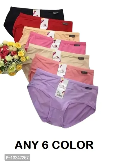 Womens Cotton Fitted Bikini Style Underwear Pack Of 6-thumb3