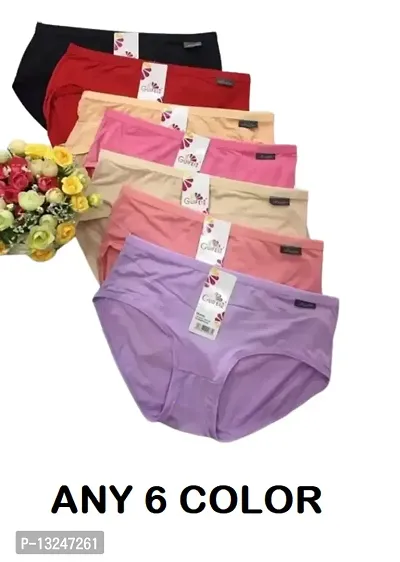 Womens Cotton Fitted Bikini Style Underwear Pack Of 6-thumb2