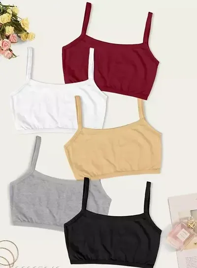 Non Padded Soft Cotton Half Body Stretchable Bra For Women Pack Of 3