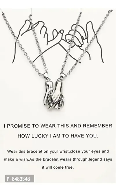 Stylish Pendant Proposal Love Megnetic Hand Locket For Women And Girls-thumb2
