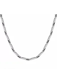 Stylish Stainless Steel Silver Plated Chains For Men And Boys-thumb3