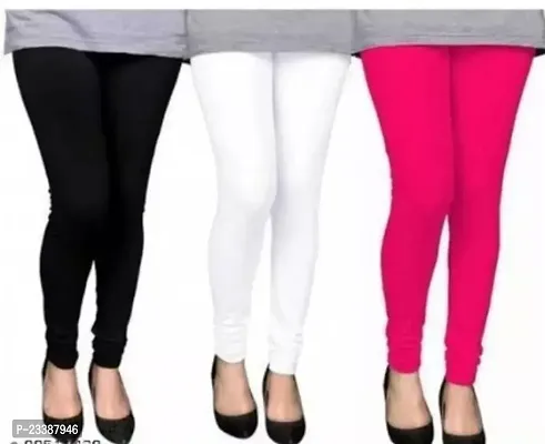 Fabulous Cotton Solid Leggings For Women Pack Of 3