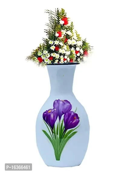 Metal Flower Pot Vase For Home Decoration, Height 8 Inch Multicolour
