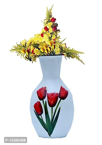 Unbreakable Flower Vase Metallic For Home And Decor Handmade Flower Vase 8 Inch Multicolour