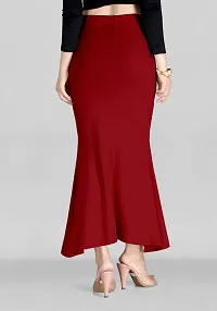 Reliable Maroon Polyester Blend Solid Stitched Patticoats For Women-thumb1